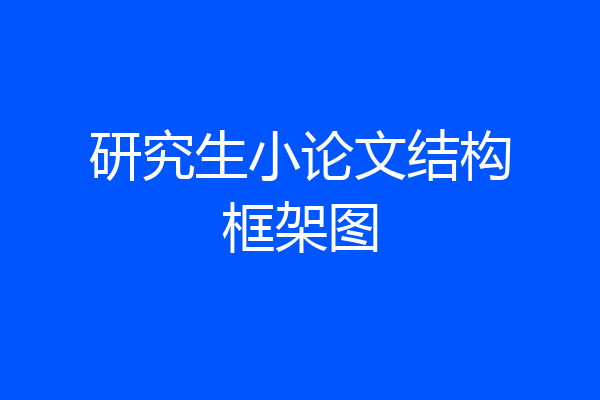 研究生小论文结构框架图