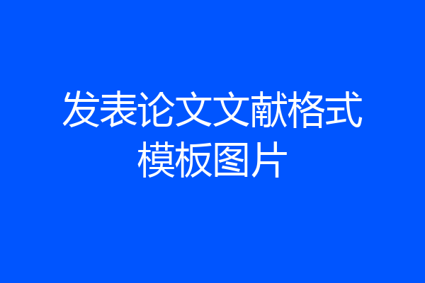 发表论文文献格式模板图片