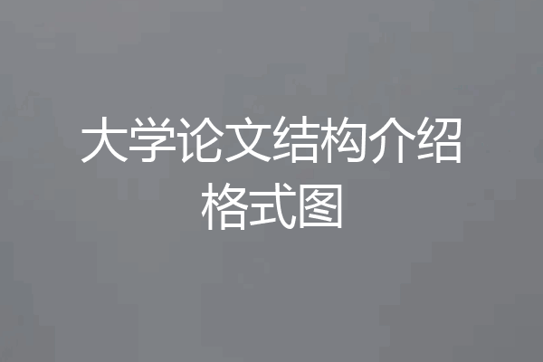 大学论文结构介绍格式图