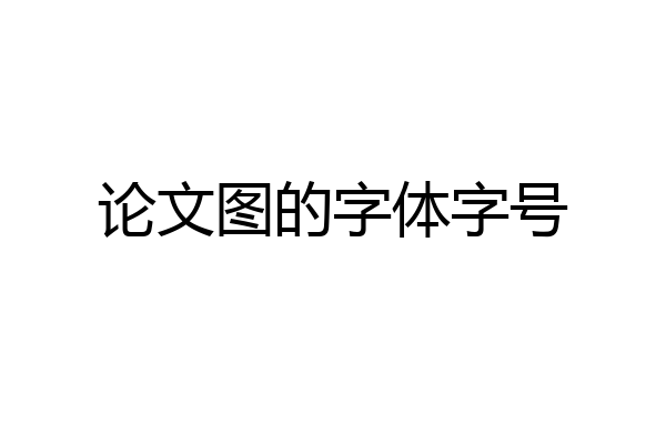 论文图的字体字号