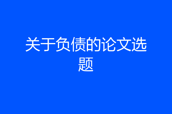 关于负债的论文选题