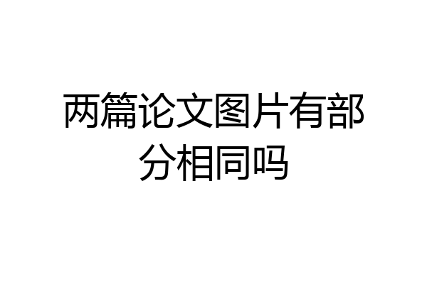 两篇论文图片有部分相同吗