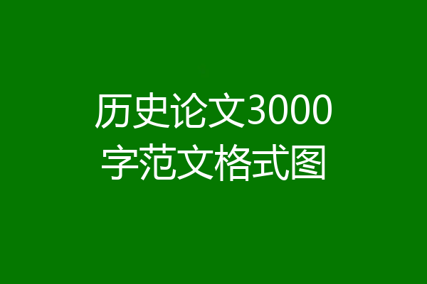 历史论文3000字范文格式图