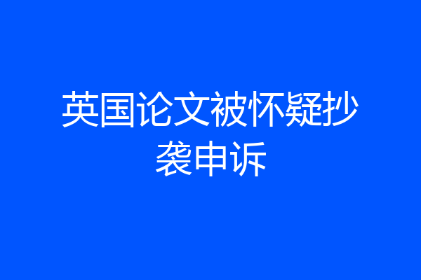 英国论文被怀疑抄袭申诉