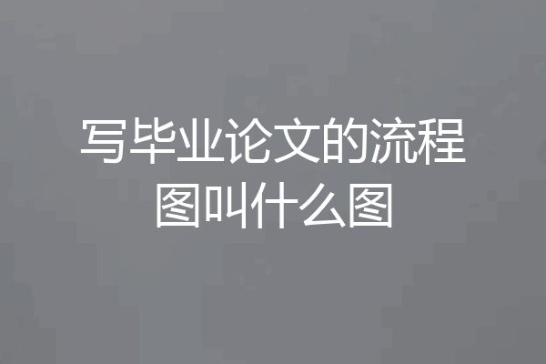 写毕业论文的流程图叫什么图