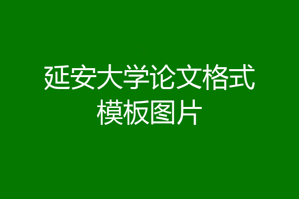 延安大学论文格式模板图片