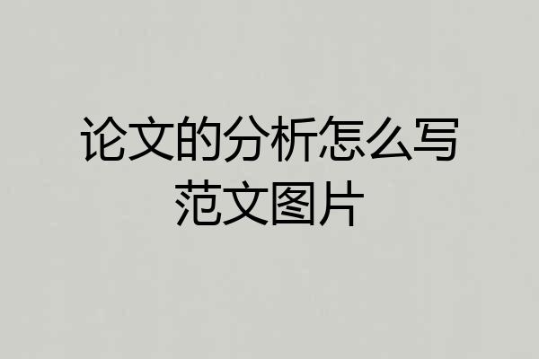 论文的分析怎么写范文图片