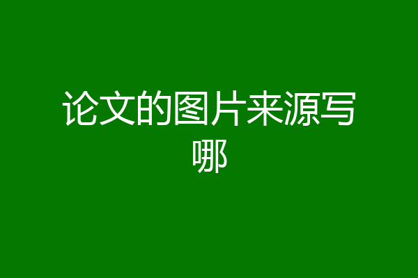 论文的图片来源写哪