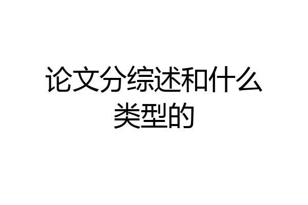 论文分综述和什么类型的