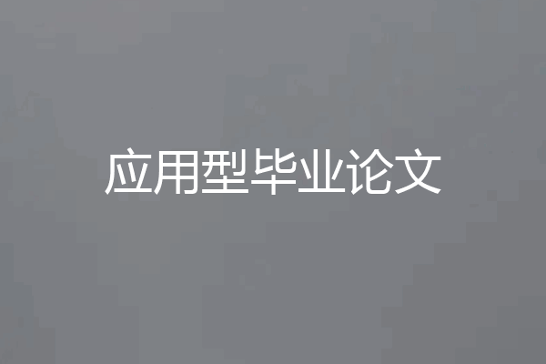 应用型毕业论文