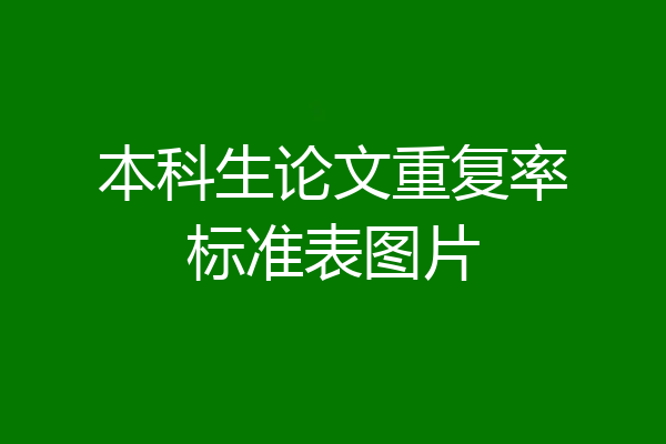 本科生论文重复率标准表图片
