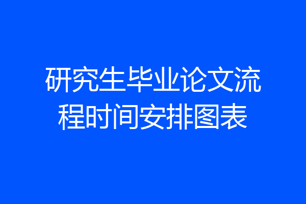 研究生毕业论文流程时间安排图表