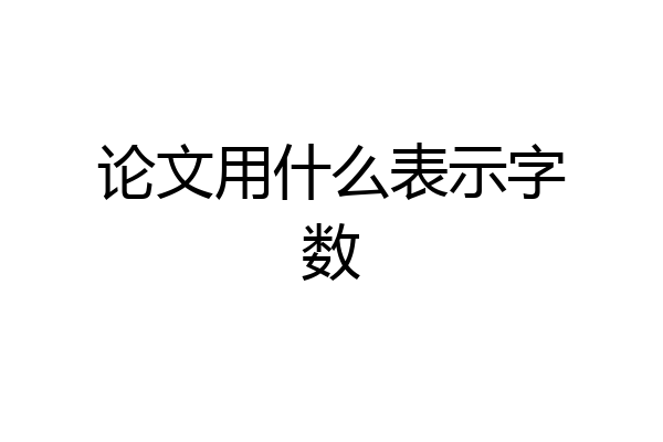 论文用什么表示字数