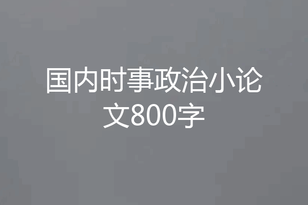 国内时事政治小论文800字