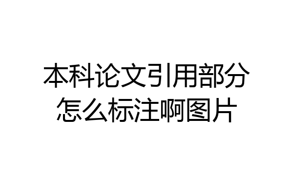 本科论文引用部分怎么标注啊图片