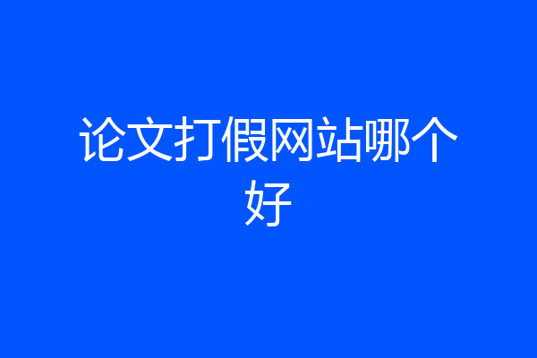 论文打假网站哪个好