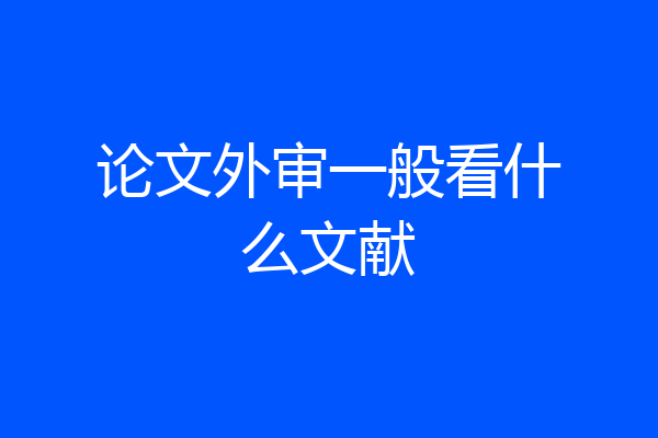 论文外审一般看什么文献