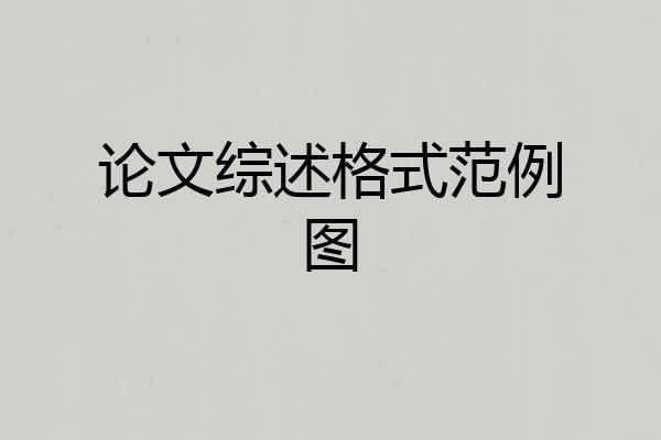 论文综述格式范例图