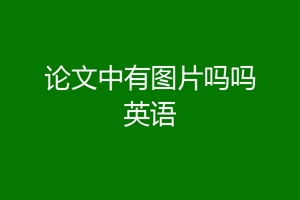 论文中有图片吗吗英语