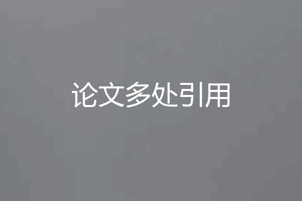论文多处引用