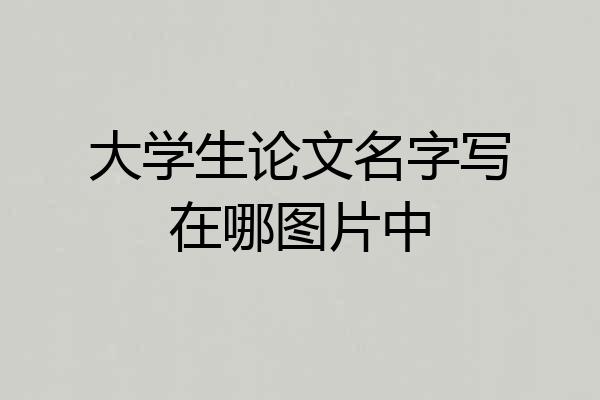 大学生论文名字写在哪图片中