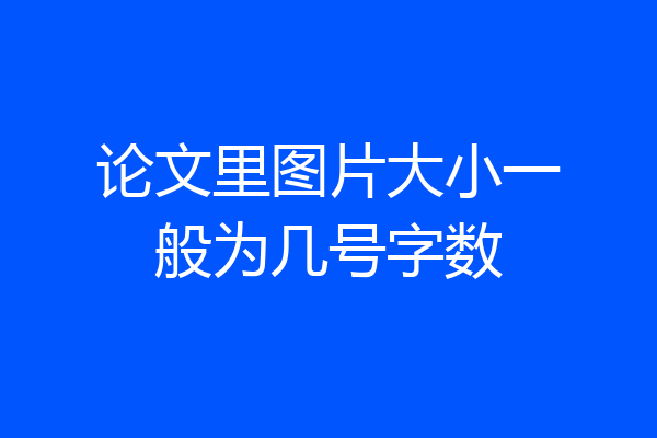 论文里图片大小一般为几号字数