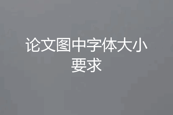 论文图中字体大小要求