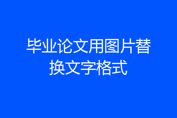 毕业论文用图片替换文字格式
