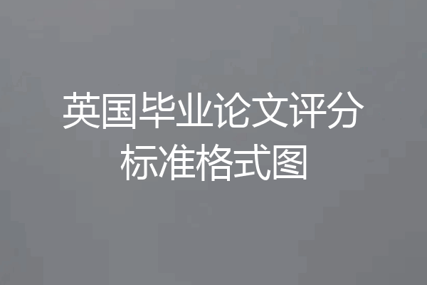 英国毕业论文评分标准格式图