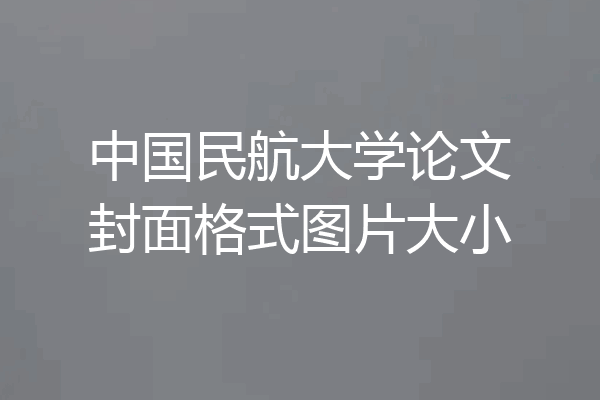 中国民航大学论文封面格式图片大小