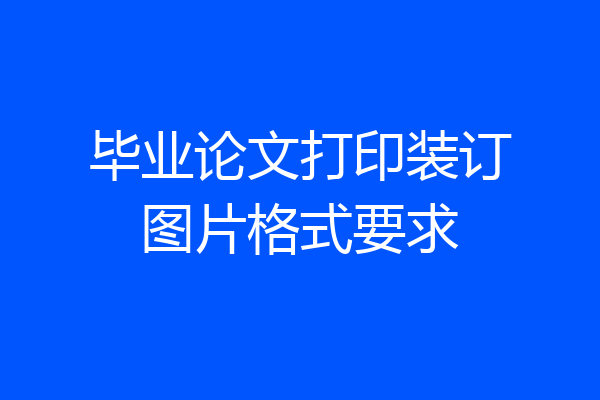 毕业论文打印装订图片格式要求