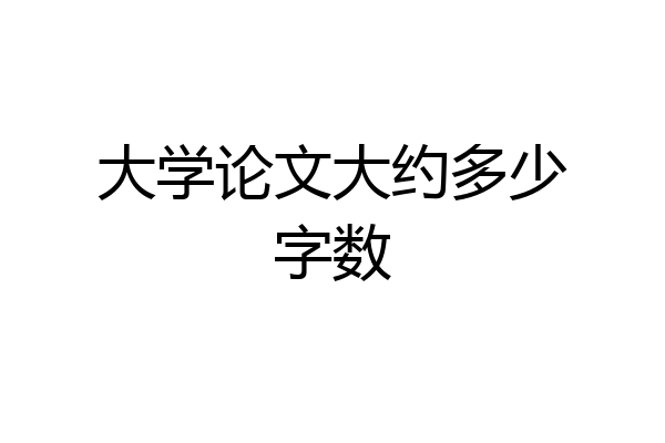 大学论文大约多少字数