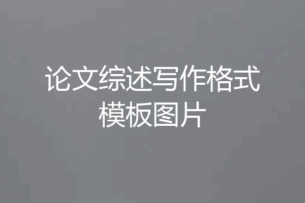 论文综述写作格式模板图片