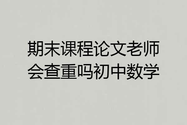 期末课程论文老师会查重吗初中数学