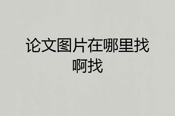 论文图片在哪里找啊找