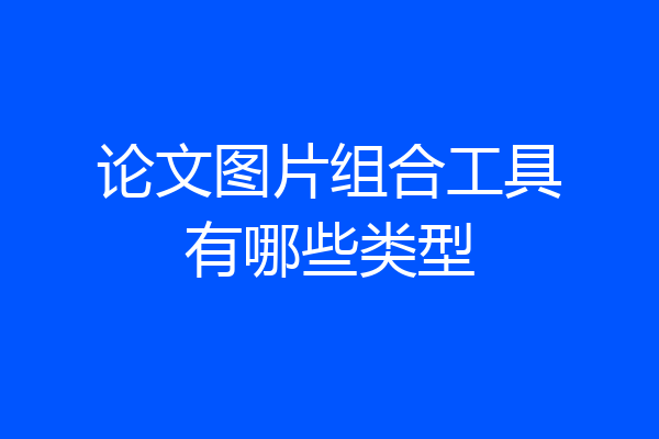 论文图片组合工具有哪些类型