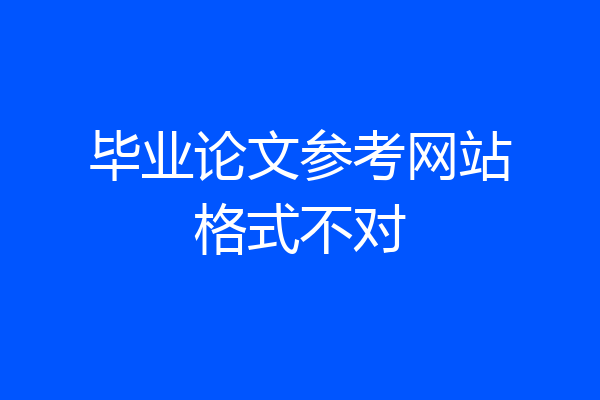 毕业论文参考网站格式不对