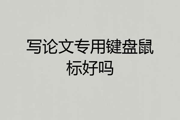 写论文专用键盘鼠标好吗