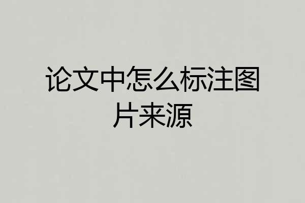 论文中怎么标注图片来源