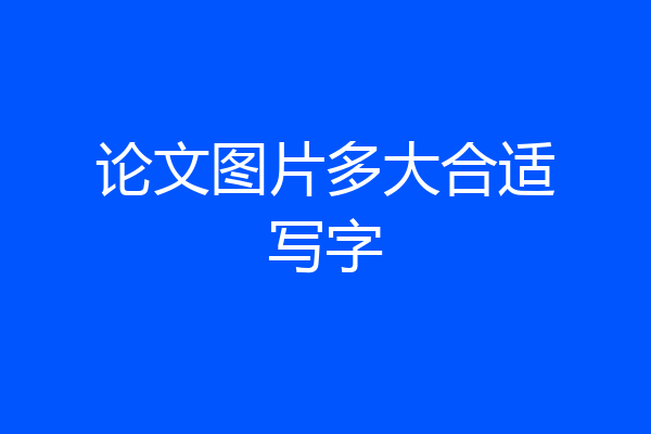 论文图片多大合适写字