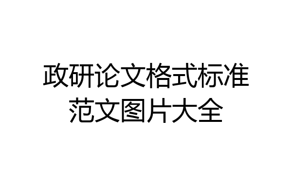 政研论文格式标准范文图片大全