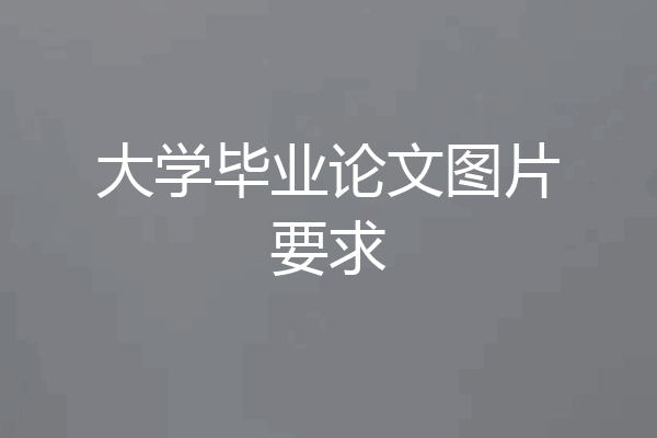 大学毕业论文图片要求