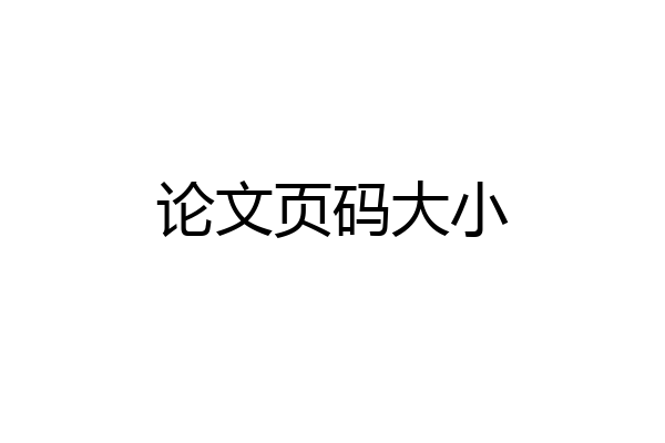 论文页码大小