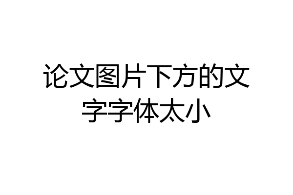 论文图片下方的文字字体太小