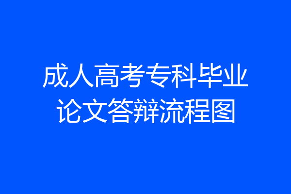 成人高考专科毕业论文答辩流程图