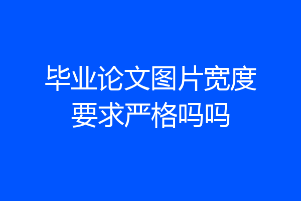 毕业论文图片宽度要求严格吗吗