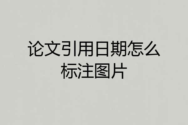 论文引用日期怎么标注图片