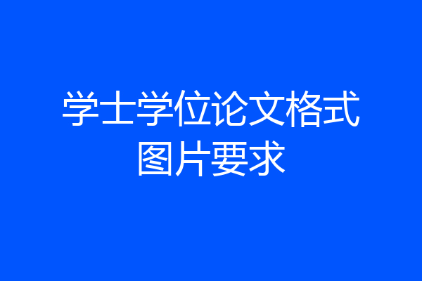 学士学位论文格式图片要求
