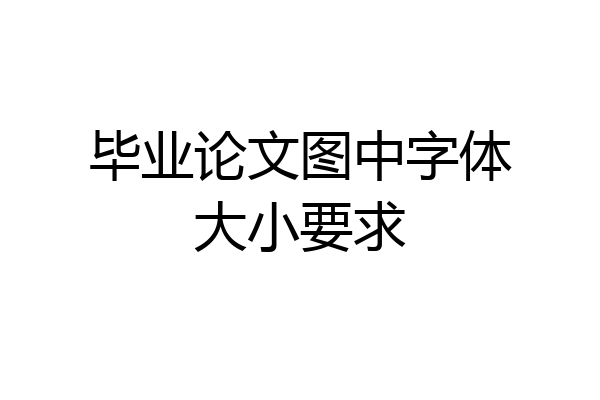 毕业论文图中字体大小要求