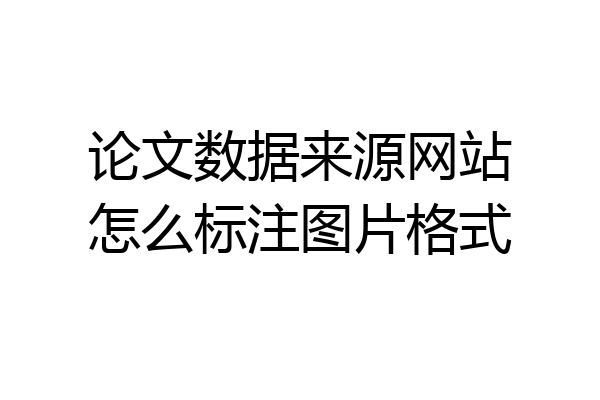 论文数据来源网站怎么标注图片格式